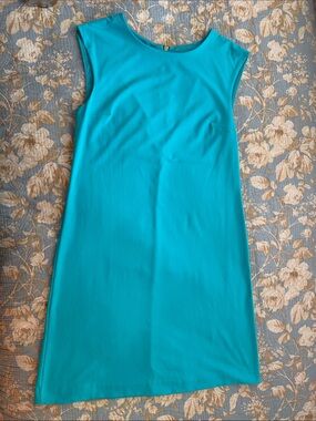 Donna Ricco Bright Turquoise Shift Dress